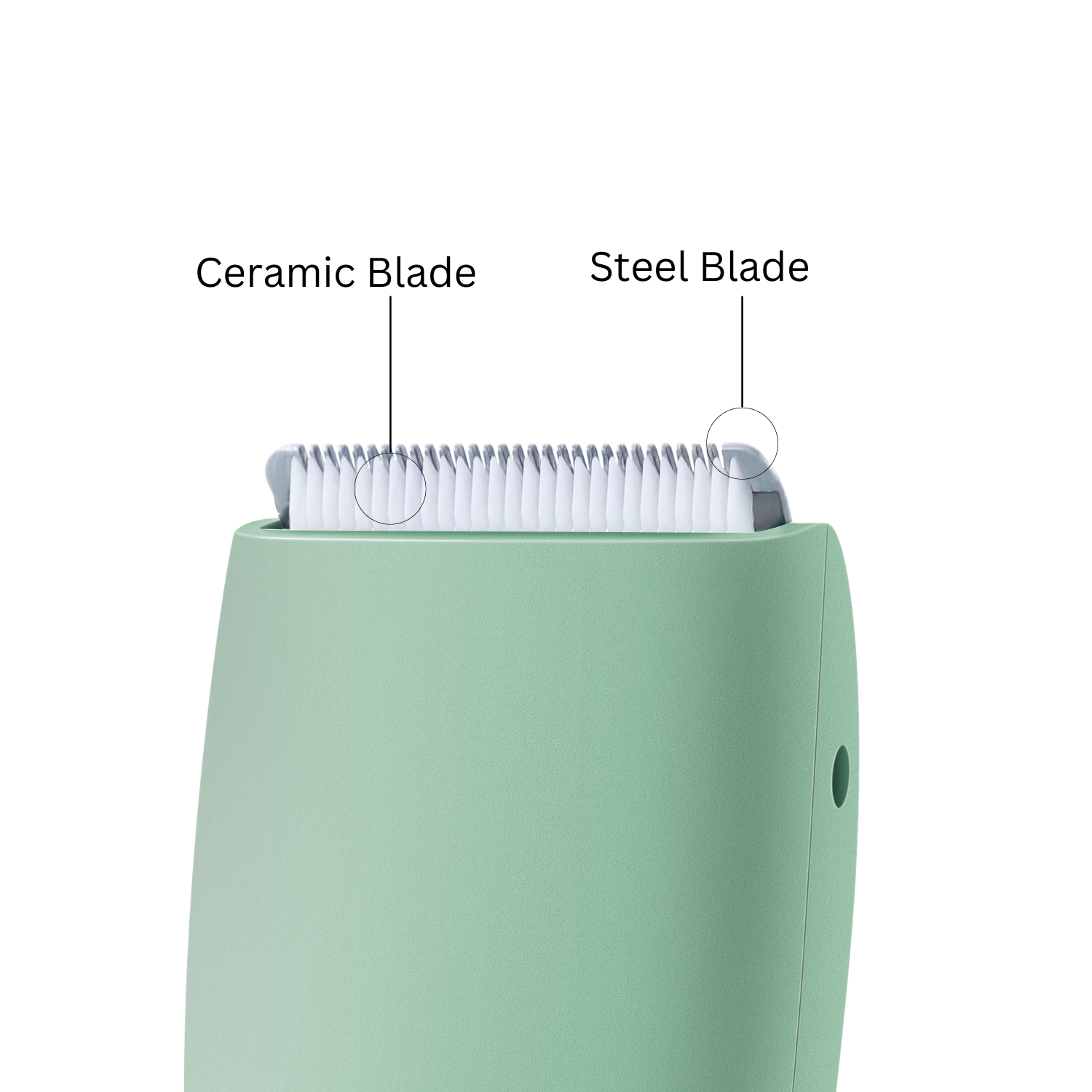 vavame carex 2.0 dual blades, containing ceramic blade and steel blade, promise no black spots anymore on hair removal.