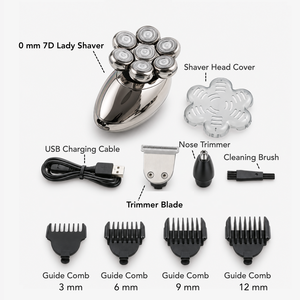 VAVAME Electric Lady Shaver for Face and Full Body