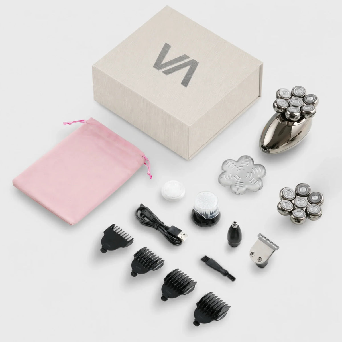 vavame lady shaver Grooming kit with various attachments and a pink pouch. Limited edtion 2026, the best gift 2026