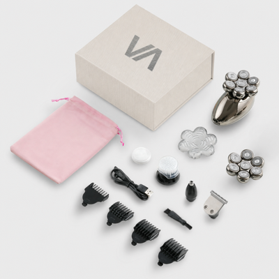 vavame lady shaver Grooming kit with various attachments and a pink pouch. Limited edtion 2026, the best gift 2026